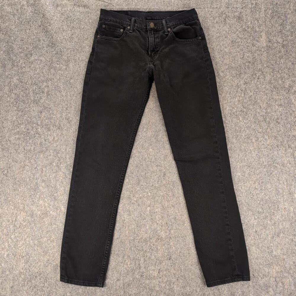 Levis 511 Jeans Mens 29x32 Black Slim Fit Stretch Denim Charcoal Wash Mid Rise